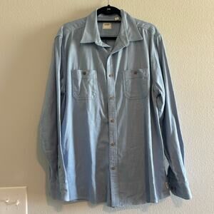 ROMW Men’s Button Down Shirt blue size large